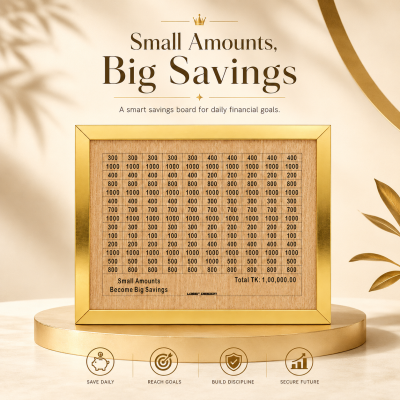 Wooden Money Saving Box (Piggy Bank) 1,00,000 tk